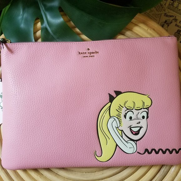 Archie Large zip Comics Pink Pouch Kate Spade - Picture 11 of 11